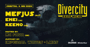 Divercity Bass Night, Mefjus (Aut), Enei (Gb), Keeno (GB)